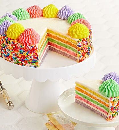 Bake Me a Wish! Happy Birthday Rainbow Cake